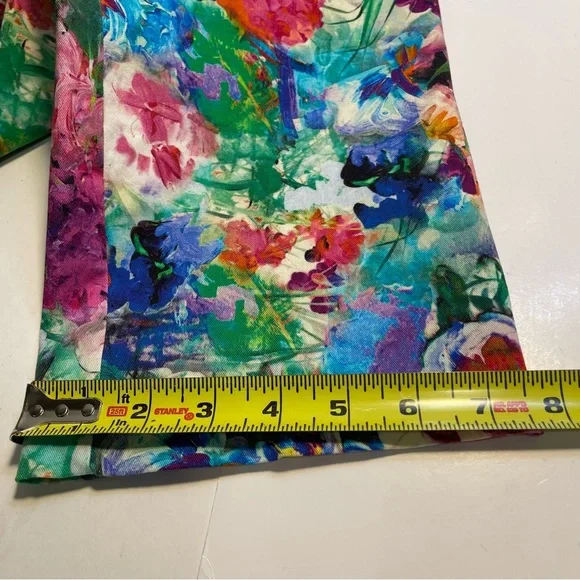 Lands End Womens Pants Size 4 Fit 2 Chino Crop Floral Cotton Rayon NWT - Picture 8 of 10